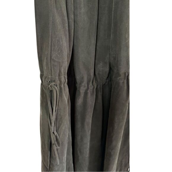 Objects Without Meaning Hi-Neck Halter Dress Gathered Green Lagenlook sz Medium - Picture 6 of 16